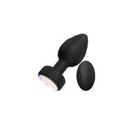 Toosh Remote Controlled Light Up Vibrating Butt Plug in Black Toosh Black