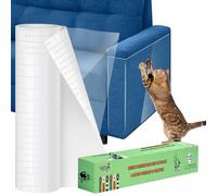 TOOSOFt Anti Cat Scratch Furniture Protector Transparent 4.1m x 31.5cm Roll | Large Sofa Protectors from Pets Sticker - Training Self-Adhesive Stop Dog Scratching Door Tape for Carpet,Couch Corner,Walls