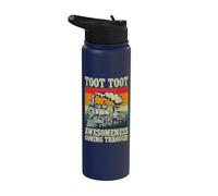 Toot Toot Awesomeness Coming Through Train Conductor Stainless Steel Insulated Water Bottle