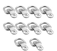 TooTaci 10pcs D ring Tie Down Anchor Heavy Duty 1200bls Breaking Strength, 304 Stainless Steel 1/4" Lashing Ring Trailers Bracket Surface Mount D Ring Loads for Securing Cargo,Boats,Trucks,Campers