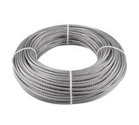 TooTaci 5mm Wire Rope, 30M T316 Stainless Steel Cable 5mm, Heavy Duty Cable Railing Kit - 7×19 Strands Marine Grade 316L Steel Wire Rope Outdoors for Deck Railing Systems, Balconies, Stairs