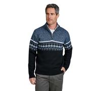 Tootal Men's 1/4 Zip Jacquard Fleece Lined Top Stylish Jacquard Design Fleece Lined for Warmth Denim L