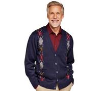 Tootal Men's Argyle Cardigan Navy 50-52