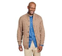 Tootal Men's Button Through Cardigan Chunky Cable Knit with Two Pockets Soft Handle Acrylic Full Button Fastening Approx. Length 28" Fawn M