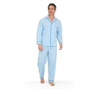 Tootal Men's Champion Plain Cotton-Blend Pyjamas in Blue | Size: 4XL Tootal Blue 4XL