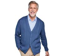 Tootal Men's Chunky Cable Knit Cardigan with Pockets Soft Cotton Blend with 5 Button Fastening Denim XXL