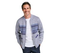 Tootal Men's Horizontal Jacquard Zip Cardigan in Blue | Size: XL Tootal Blue XL