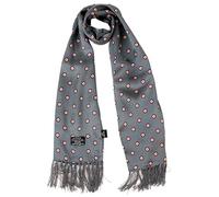 Tootal Mens Retro 60s 100% Silk Target Pattern Mod Scarf (Gunmetal Grey, One Size)