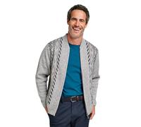 Tootal Men's Vertical Jacquard Zipper Cardigan Grey 48