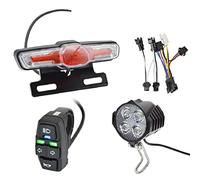Tooteeru E-Bike Headlight Tail Light Sets Electric Bicycle 24V-48V Light Group Horn Tail Light Brake Light Turn Signal Set