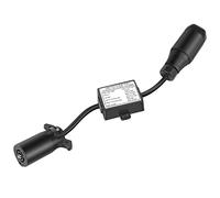 Tooteeru USA to European Trailer Light Converter 7 Way Flat Socket (US Vehicle) to 13-Pin Round Plug (EU Trailer)