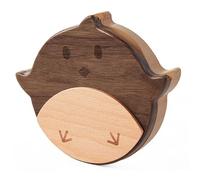 Tooth Box, Wood Baby Teeth Keepsake Box, Tooth Holder with Separate Slots & Sealed Hair Bottle, Engravable for Kids