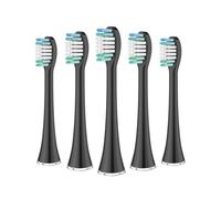 Tooth Brush Heads, Compatible for Aquasonic Black Series Pro Vibe Series Duo Pro Series Electric Toothbrush Heads Replacement Refill Bristle(5pcs Black)
