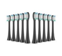 Tooth Brush Heads, Compatible for Aquasonic Black Series Pro Vibe Series Duo Pro Series Electric Toothbrush Heads Replacement Refill Bristle(10pcs Black)