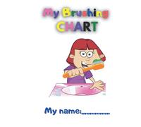Tooth Brushing Chart Book: Toothbrush Charts for Kids 8 x 10 inches 50 page