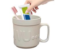 Tooth Brushing Holder,400ml Bathroom Cups Tumbler Mug with Handle | Toothpaste Organizers for Toothbrushes, Toothpastes, Combs, Facial Cleanser, Eyeglasses