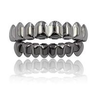 Tooth Cap Gap Grillz for Men - Diamond 14K Gold/Silver Plated Iced Out Single Tooth Grills for Hip Hop Rapper Costume, 16mm, Metal, No Gemstone
