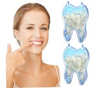 Tooth Caps for Broken Tooth 2 Boxes Tooth Repair Kit, 100Pcs Resin Tooth Caps for Broken Tooth Temporary Use Tooth Cap Includes Anterior Front & Molar Posterior 50 of Each,Fake Teeth