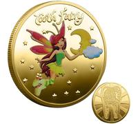 Tooth Care Gold Coin Fear of Losing Teeth Goddess Tooth Fairy Magic Coin Let Children Lose Milk Teeth Changing Teeth Period Change Behavior Correction Classroom(Gold)