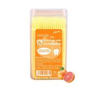 Tooth Care Picks, 100 Pieces Double-Head Fruit Flavoured Toothpicks with Stain Remover, Interdental Cleaner, Portable Orral Hygiene Tools for Women Men Teens Adults Seniors - Ideal for Home, Office