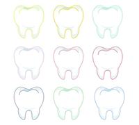 Tooth Cutouts Cardboard Teeth Shape Classroom Bulletin Board Decor 4 Inch- Blank Tooth Paper Shape Creative Supply Die Cut with Glue Points for Classroom School Home 72Pcs