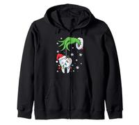 Tooth Dentist Dental Assistant Teeth Christmas Xmas Zip Hoodie