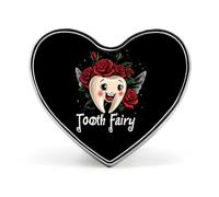 Tooth Fairy Badge Heart Shape Cute Brooch Pins Button Badges for Backpack Jackets Hats Decor