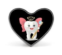 Tooth Fairy Badge Heart Shape Cute Brooch Pins Button Badges for Backpack Jackets Hats Decor