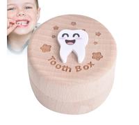 Tooth Fairy Box - Wooden Tooth Holder | Keepsake Box, 1.38 Inches Storage Lost, Hair Collection Boxes For The Boys Girls Birthday Memorial Mother Father Rome Nursery Decor