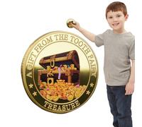 Tooth Fairy Commemorative Coin - Collectible Novelty Coin - Funny Keepsake for Boys Girls Home Decoration Pretend Play Bedtime Ritual