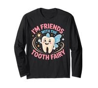 Tooth Fairy Magic Cute Fun Design for Children's Smiles Long Sleeve T-Shirt