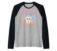 Tooth Fairy Magic Cute Fun Design for Children's Smiles Raglan Baseball Tee