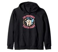 Tooth Fairy Magic Cute Fun Design for Children's Smiles Zip Hoodie