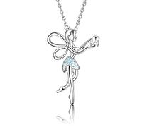 Tooth Fairy Necklace for Girls with Fairy Wings Birthstone Necklace Little Girls Birthday Gift Dentist Dental Hygienist Assistant Tooth Fairy Jewelry Medical Tooth Charm (tooth fairy necU)