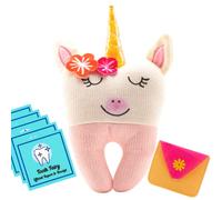 Tooth Fairy Pillow for Girls - Unicorn Themed Keepsake Pillow Set with Notecard and Keepsake Pouches - Perfect Gift for Girls Boys and Unicorn Lovers of All Ages