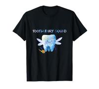 Tooth Fairy Squad Hand-Drawn Cartoon Tooth Kids Dental Humor T-Shirt
