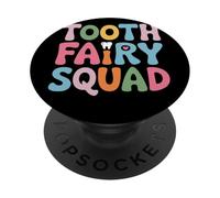 Tooth Fairy Squad Pastel Letters Kids Dental Dentist PopSockets Adhesive PopGrip