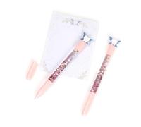 Tooth Fairy Wand Pen & Notepad Double Set - Add to a Tooth Fairy Kit Includes 4 Floating Glitter Pens & 2 Notepads with 50 sheets each - Tooth Fairy Gift for Children & Dental Hygienist Gifts