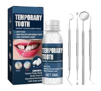 Tooth Filling Repair Kit,Temporary Tooth Filling,Repeatable Repair Broken Teeth,Denture Kit Handmade at Home,DIY Denture Filling with 4 Types of Dental Mirror Tools,Convenient
