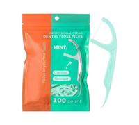 Tooth Floss Picks - 100-Piece Mint Ultra-Fine High-Tension