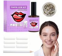 Tooth Ge/m Kit,DIY Tooth Ge/ms,Stylish Cry/stal Teeth Ge/ms,Wear Easily and Not Prone to Falling Off,Make Your Teeth Look More Fashionable,Will Not Cause Tooth Discomfort,Enhance Natural Shine