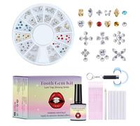 Tooth Gem Kit - DIY Tooth Gems Kit - Sparkling Tooth Gem For Teeth Decor - Fashionable Crystal Teeth Gem Kit For Women Temporary Sparkling Smile Accessories - Shiny Removable Teeth Gems Decorations