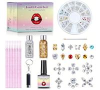 Tooth Gem Kit with Crystal Gems & Glitter, DIY Festival Makeup Accessories