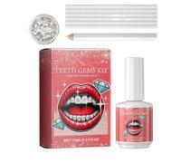Tooth Gem Set - Professional Glow Kit | Beautify Teeth Safely with LED Lamp and Gemstone Pen | Jewelry | Diamond Application