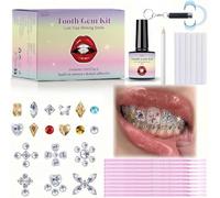 Tooth Gems Kit - DIY Crystal & Diamond Teeth Jewelry for Women. Easy to Apply, Removable, & Fashionable for a Glamorous Smile. Shine Bright with Stylish Tooth Decor
