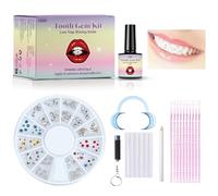 Tooth Gems Kit - DIY Teeth Crystal Decoration Kit for Women - Removable Tooth Rhinestone Ornaments - Teeth Decor Fashionable Diamond Gems with Storage Case for Temporary Sparkling Smile Accessories