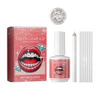 Tooth Gems Kit, Fashionable Tooth Gems, Teeth Decoration Kit, Detachable Tooth Gems, Decorative Tooth Glue, Teeth Fashion Accessories, Reusable Tooth Gems for Men, Beauticians, Women, Adults