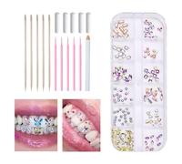 Tooth Gemstone Set, Tooth Gemstones | Shiny Tooth Jewellery Set - Firm Fit Teeth Kit for Beginners and Experienced Beau Enthusiasts