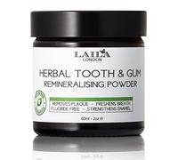 Tooth & Gum Powder - Herbal Organic Extra-Strength 100% Natural (Fluoride-Free) Natural Whitening Remineralising Dental Polish 60ml
