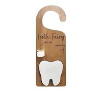 Tooth Holder - 25x9.2cm Tooth Holder | Door Hanger, Wooden Т Fairy Container with Money Slot, Collection Keepsake Decoration Hоlder Hanger for Kids Boys Room Door Children